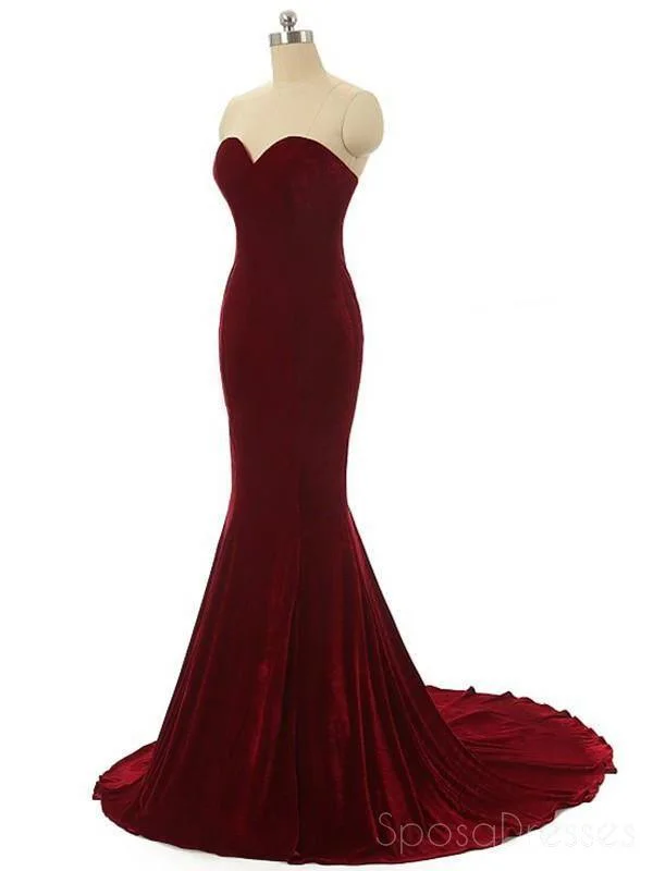 Reduced Prices Simple Sweetheart Maroon Mermaid Fashion Evening Prom Dresses, Popular Cheap Party Prom Dresses, Custom Long Prom Dresses, Cheap Formal Prom Dresses, 17158