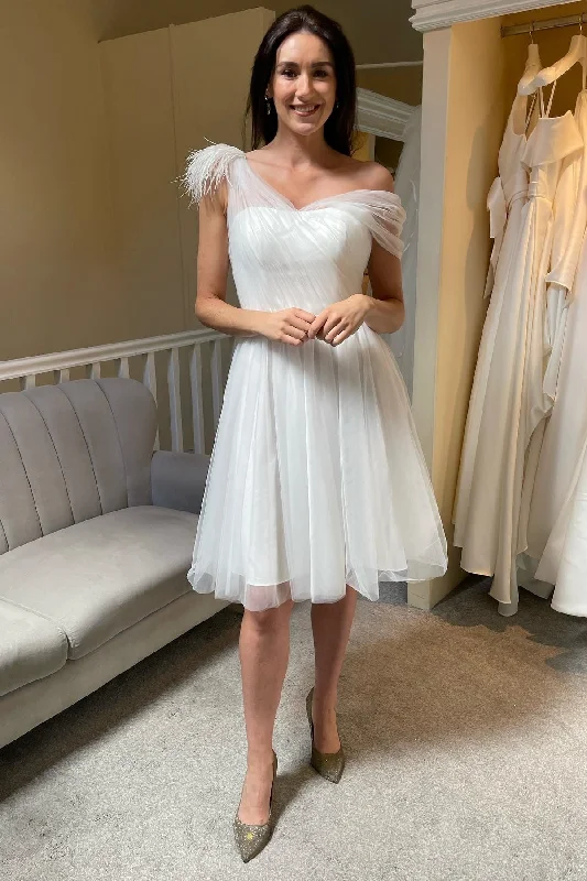 Warehouse Sale Asymmetrical Tulle A-Line Hen Party Dress