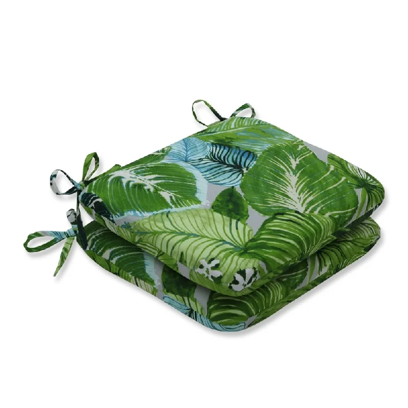 Special Offer Lush Leaf Jungle Rounded Corners Seat Cushion (Set of 2)