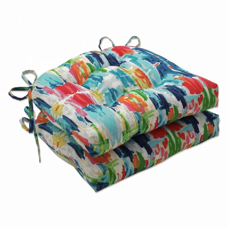 Clearance Event Pillow Perfect Outdoor Abstract Reflections Reversible Chair Pad (Set of 2) - 15.5 X 16 X 4 - 15.5 X 16 X 4 Clearance Event Pillow Perfect Outdoor Abstract Reflections Reversible Chair Pad (Set of 2) - 15.5 X 16 X 4 - 15.5 X 16 X 4
