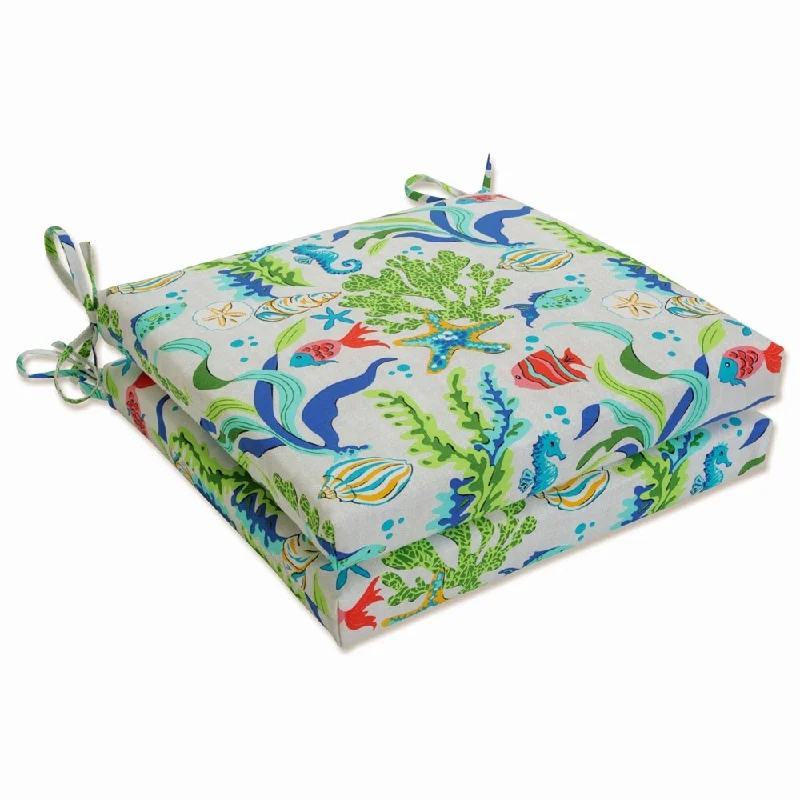 Super Savings Pillow Perfect Outdoor Coral Bay Blue Squared Corners Seat Cushion 20x20x3 (Set of 2) - 20 X 20 X 3 - 20 X 20 X 3 Super Savings Pillow Perfect Outdoor Coral Bay Blue Squared Corners Seat Cushion 20x20x3 (Set of 2) - 20 X 20 X 3 - 20 X 20 X 3