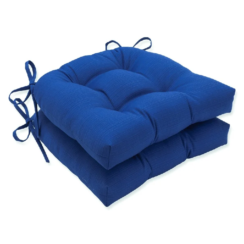 Special Savings Pillow Perfect Outdoor Fresco Blue Deluxe Tufted Chairpad (Set of 2) - 17 X 17.5 X 4 - 17 X 17.5 X 4 Special Savings Pillow Perfect Outdoor Fresco Blue Deluxe Tufted Chairpad (Set of 2) - 17 X 17.5 X 4 - 17 X 17.5 X 4