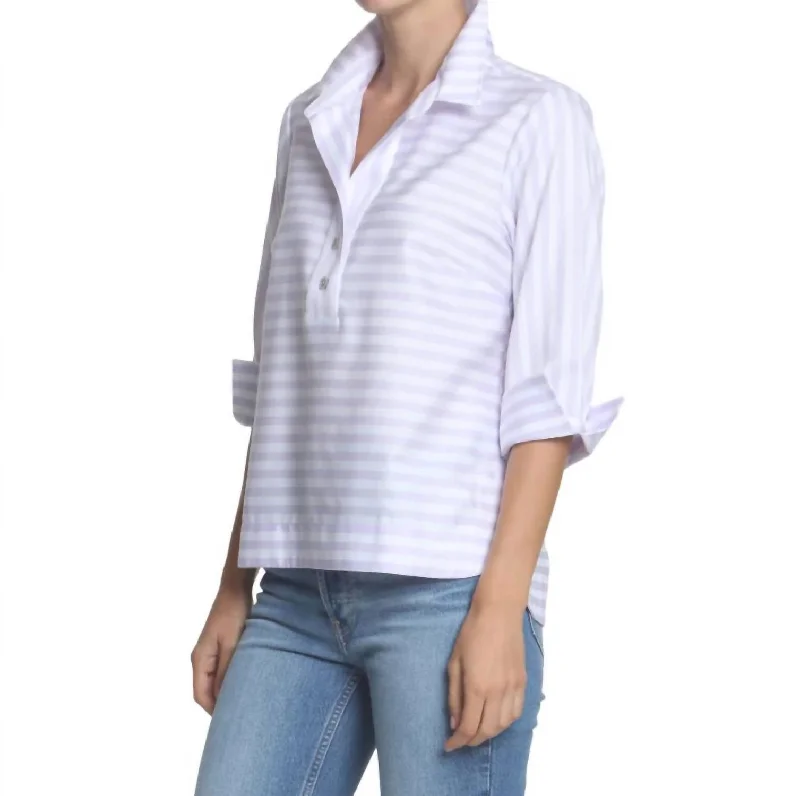 Deal Zone Aileen Top In Lilac/white