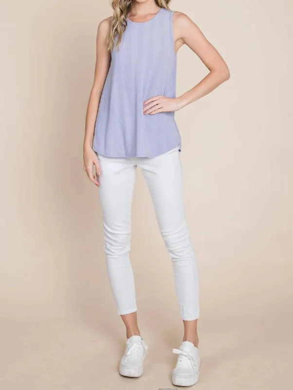 Limited Stock Chic Knit Tank In Lavender
