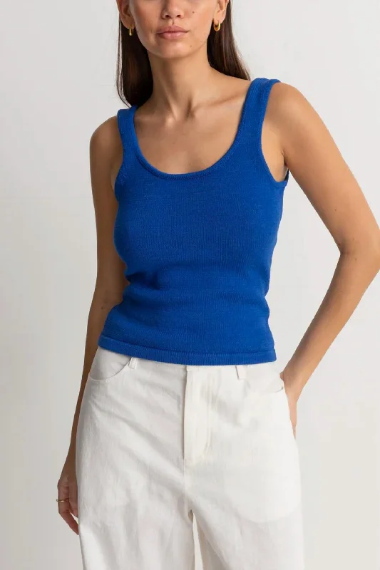 Steals and Deals Cove Scoop Neck Tank In Blue