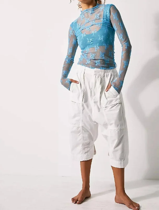 Best Seller Lady Lux Layering Top In Blue Bell