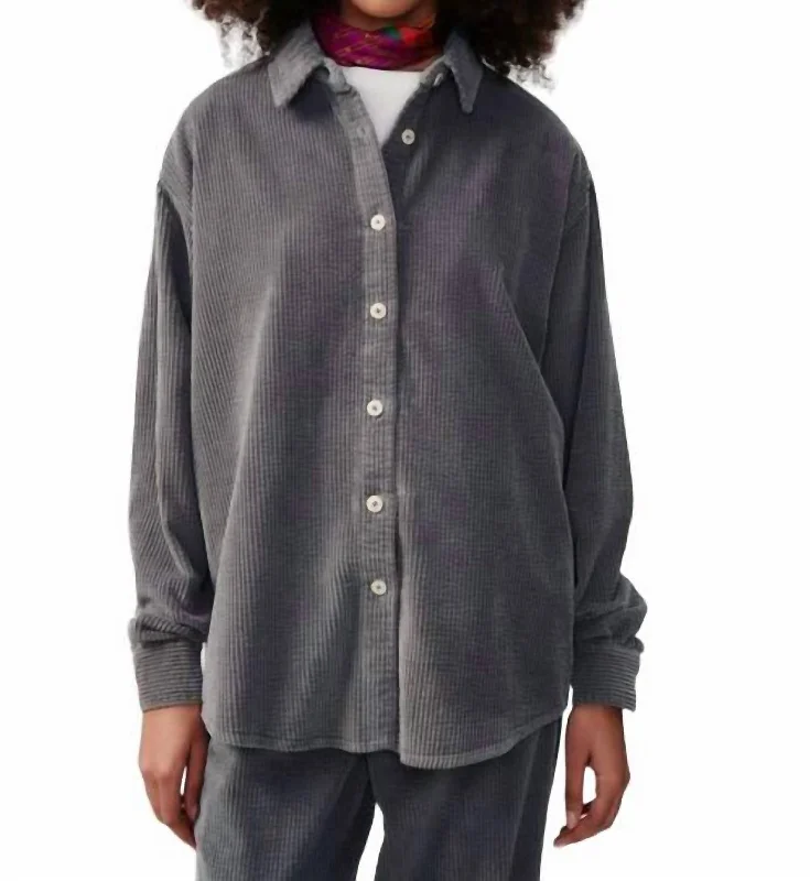 Savings Spectacular Padow Long Sleeve Button Down Shirt In Zinc