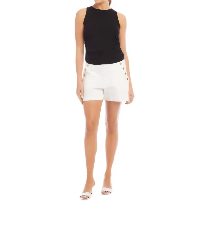 Year-End Sale Side Shirred Tank In Black