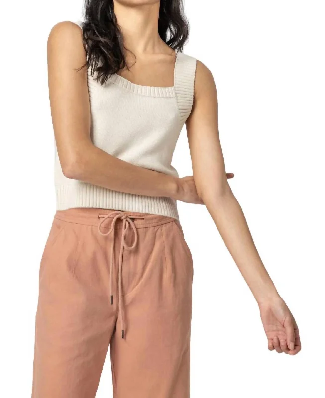 Price Smash Sweater Tank Top In Ivory