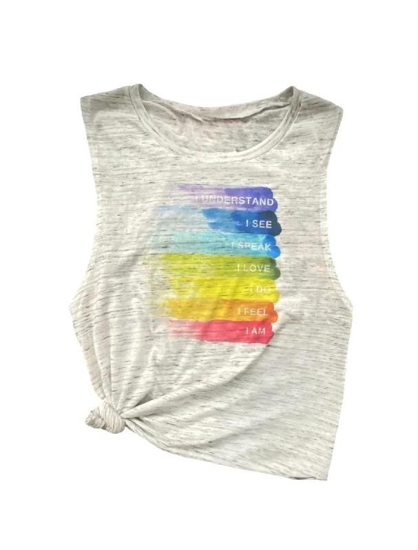 The Best Prices Women's Chakra Love Muscle Tank In Light Grey