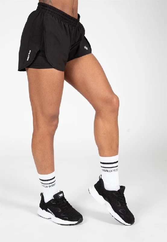 New Deals Gorilla Wear Salina 2-In-1 Shorts - Black